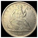 1867-S Silver Half Dollar NEARLY UNCIRCULATED