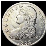 1833 Capped Bust Half Dollar NEARLY UNCIRCULATED