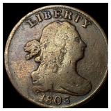 1803 Copper Half Cent LIGHTLY CIRCULATED