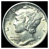 1937-D Silver Mercury Dime CLOSELY UNCIRCULATED