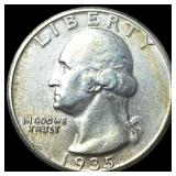 1935-S Silver Washington Quarter CLOSELY UNCIRCULA