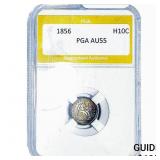 1856 Seated Liberty Half Dime PGA AU55