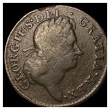 1723 Ireland George I Halfpenny LIGHTLY CIRCULATED