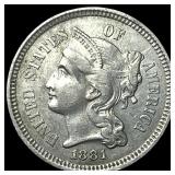 1881 Nickel Three-Cent Piece CLOSELY UNCIRCULATED