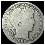 1909 Barber Half Dollar NICELY CIRCULATED