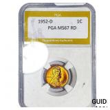 1952-D Wheat Cent PGA MS67 RD