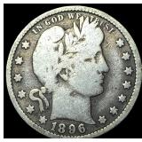 1896-O Silver Barber Quarter NICELY CIRCULATED