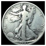1921-S Silver Walking Liberty Half Dollar LIGHTLY