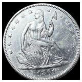 1861 Seated Liberty Half Dollar CHOICE AU