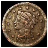 1852 Braided Hair Large Cent LIGHTLY CIRCULATED