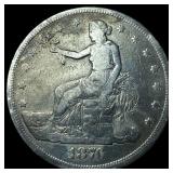1876 Silver Trade Dollar NEARLY UNCIRCULATED