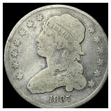 1837 Capped Bust Silver Quarter LIGHTLY  CIRCULAT