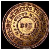 1863 Civil War Token - Dix/Flag of Our Union LIGHT