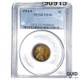 1914-S Wheat Cent PCGS VF35