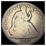 1861 Silver Half Dollar (Seated Liberty) NICELY CI