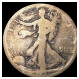 1921-S Silver Walking Liberty Half Dollar NICELY C