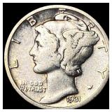 1931-S Silver Mercury Dime LIGHTLY CIRCULATED
