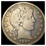 1897-O Silver Barber Half Dollar LIGHTLY CIRCULATE