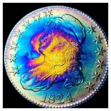 1824 Toned Capped Bust Half Dollar NEARLY  UNCIRC