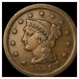 1851 Braided Hair Large Cent LIGHTLY CIRCULATED