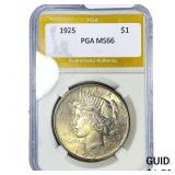 1925 Silver Peace Dollar PGA MS66