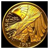 1987 $5 Gold Constitution Bicentennial CHOICE PROO