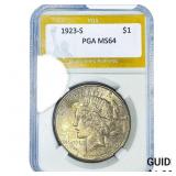1923-S Silver Peace Dollar PGA MS64