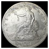 1874-S Silver Trade Dollar CLOSELY  UNCIRCULATED
