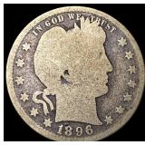 1896 Barber Half Dollar NICELY CIRCULATED