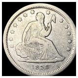 1838 Silver Seated Liberty Quarter NEARLY UNCIRCUL