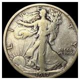 1917 Walking Liberty Half Dollar LIGHTLY CIRCULATE