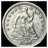 1849 Seated Liberty Silver Half Dime CHOICE  AU