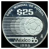 1985 Japan Silver 25 Pesos Proof