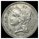 1879 Nickel Three-Cent Piece CLOSELY  UNCIRCULATE