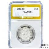 1876 Seated Liberty Quarter PGA MS61