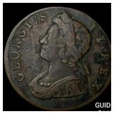 1790 Great Britain Copper 1/2 Penny KM 566