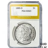 1889-O Morgan Silver Dollar PGA MS63