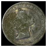 1893 Ceylon Silver 25 Cents
