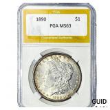 1890 Morgan Silver Dollar PGA MS63