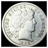 1905-S Silver Barber Dime NEARLY UNCIRCULATED