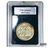 1949 Belgium Silver 100 Francs