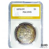 1878 8TF Morgan Silver Dollar PGA XF45