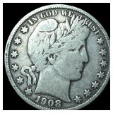 1908-O Silver Barber Half Dollar LIGHTLY  CIRCULA