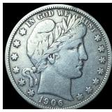 1906-D Silver Barber Half Dollar NEARLY  UNCIRCUL