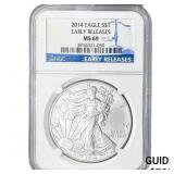 2014 Silver Eagle NGC MS69