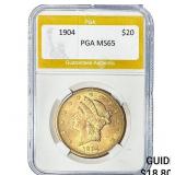 1904 Gold $20 Liberty Head PGA MS65