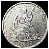 1858-O Silver Half Dollar UNCIRCULATED