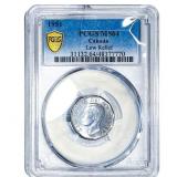 1951 Canada Silver 5 Cents Low Relief PCGS MS64