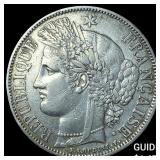 1870A France Silver 5 Francs Maryanne Head