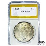 1926 Silver Peace Dollar PGA MS63